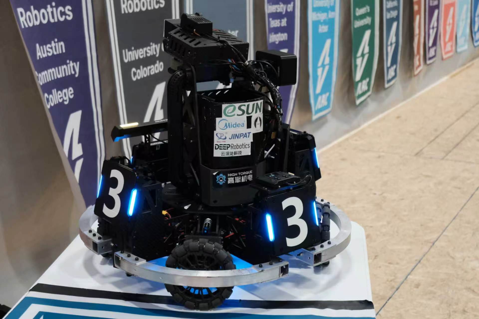 Close-up of the Sentry robot