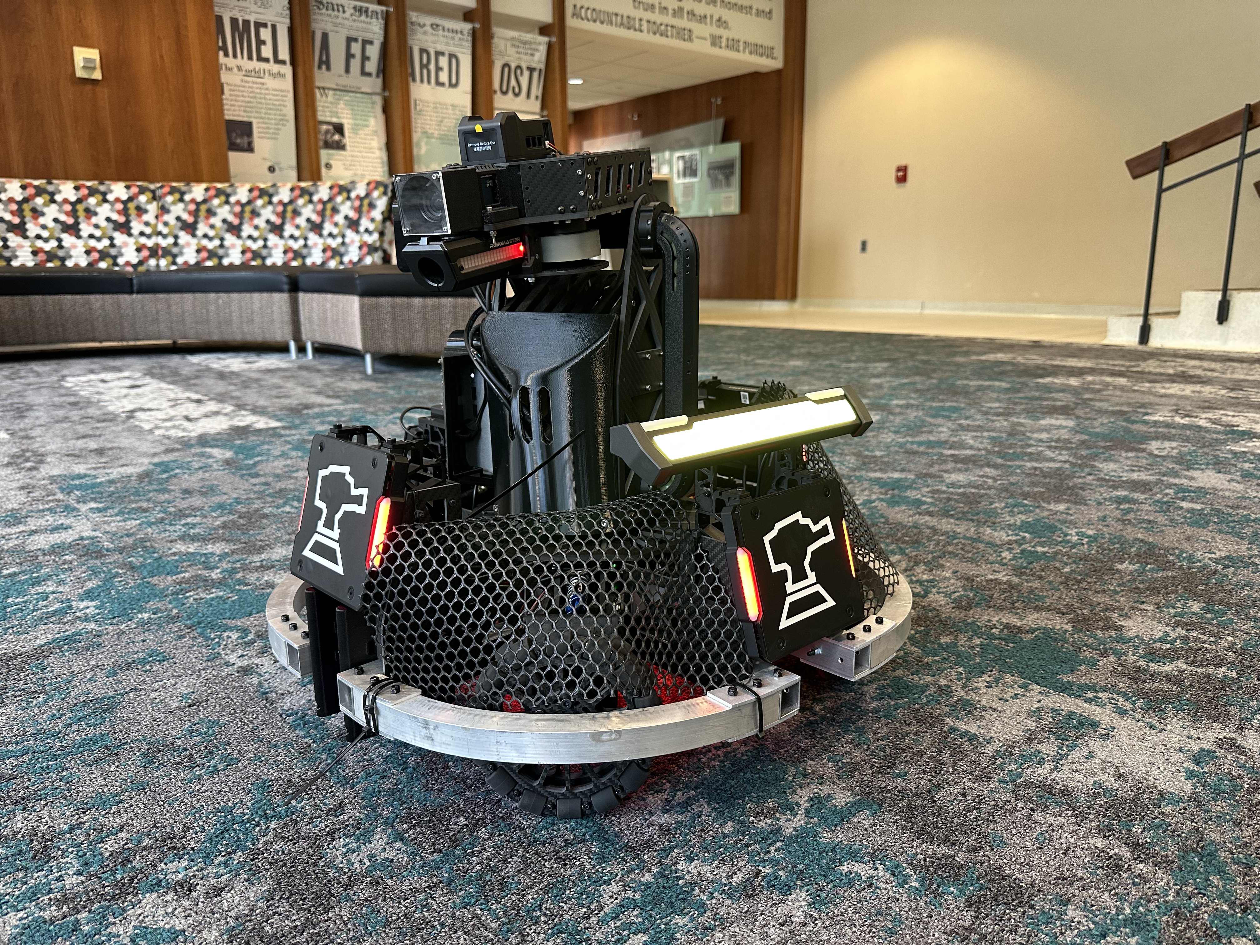 Sentry robot with referee system installed