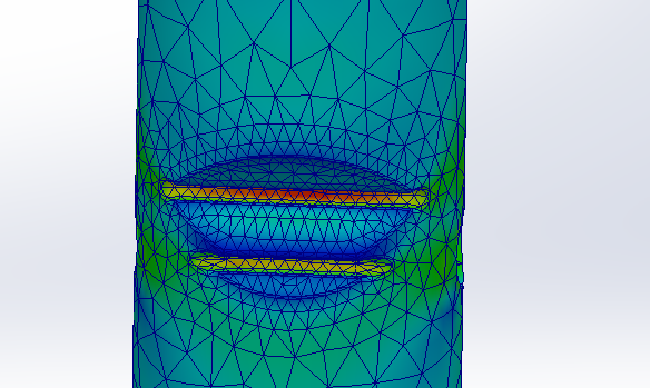 Meshed corner relief FEA mesh