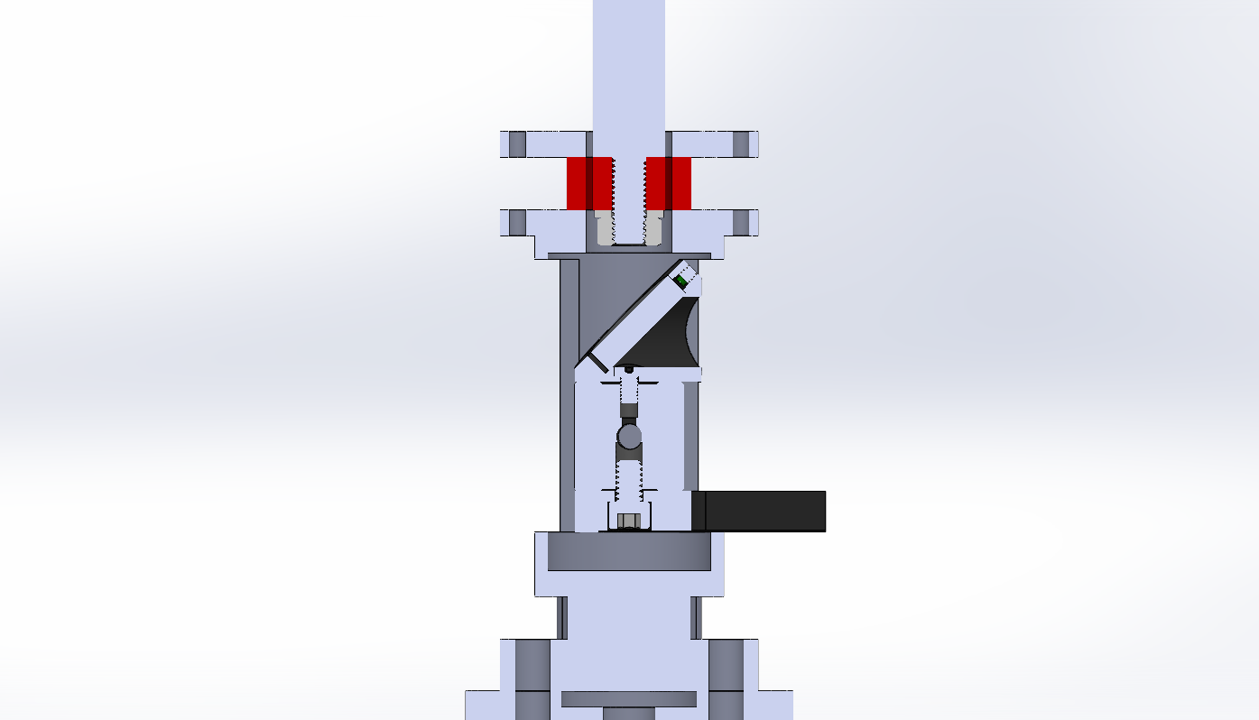 Section view of first fixture design