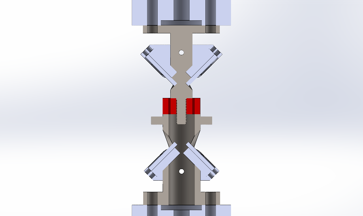 Section view of second fixture design
